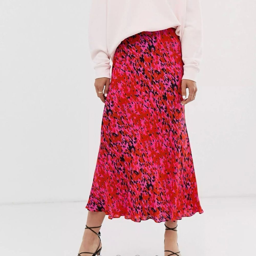 Whistles‎ Ikat Animal Bias Skirt Red/Pink 4 NWT